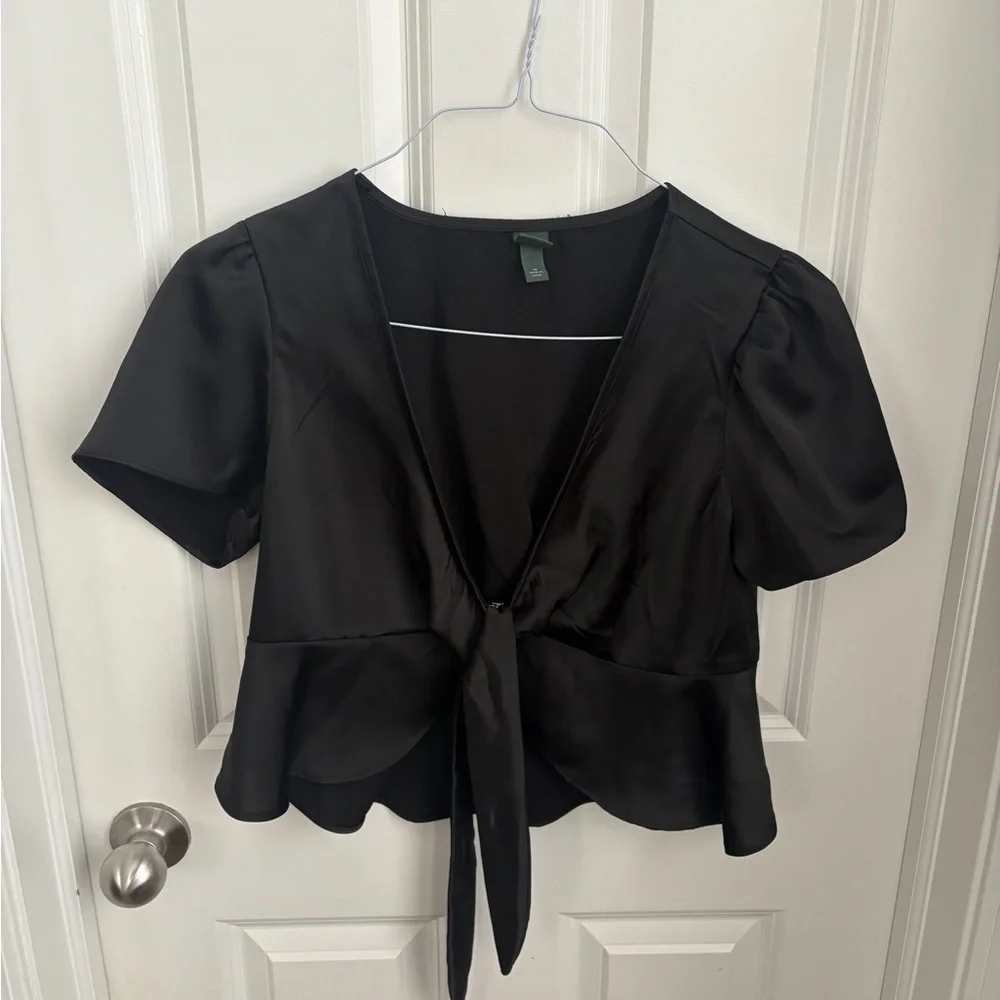 Wild Fable Black Tie Top - Picture 2 of 7